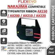 Compatible Nakajima AX150 AX 150 AX200 AX210 AX220 Black Typewriter Ribbon For AX150 AX200 AX230 Can