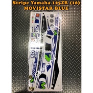 Stripe Sticker Cover Set Yamaha 125 125ZR Y125ZR (16) MOVISTAR BLUE (OEM)