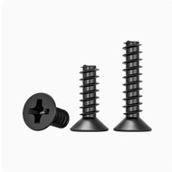 KB Black Cross Countersunk Head Flat Tail Self Tapping Screw Flat Head Electronic Small Screw M2.3 M2.6 M3 M3.5 M4