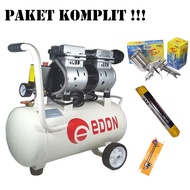 PAKET LENGKAP MESIN KOMPRESOR LISTRIK MERK EDON 25 LITER - KOMPRESOR LISTRIK MINI - KOMPRESOR SILENT