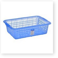 BABY SWAN BASKET 2181, SONG LONG PLASTIC BABY RECTANGULAR BASKET KT 28 x 19,5 x 8,5, CHOOSE COLOR IB