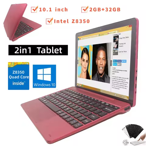 64Bits 10.1" Windows 10 Tablet PC Intel Z8350 Quad Core 2GB+32GB ROM 1280x800 IPS Dual Camear With D