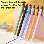 Pencil Holder Case for Apple Pencil 2 and Pencil Pro Thin Protective Cover Sleeve with Sturdy Pen Clip for 2nd Generation iPad Pencil and Pencil Pro