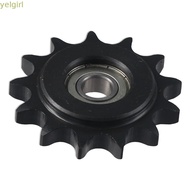 YELGIMY Convex Idler Gear, 10mm Bore 1/2" Pitch C45 Carbon Steel Chain Idler Sprocket, Black Oxide  