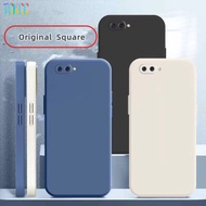 Original Soft Silicone Case For OPPO A5 AX5 A5S AX5S A7 AX7 A12 A3S A12e A8 A31 A83 A1 Soft Tpu Square Solid Color Phone Cover