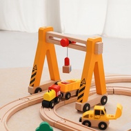 Le Cool Toys Children's Train Track Set Accumulation~Wooden Wooden Toy Boy Model Car Scooter 2-8 Yea