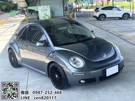可愛經典 福斯 New Beetle金龜車 小改款六速手自排 僅跑10萬 全車無待修 升級18吋鋁圈 避震 尾翼 影音