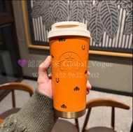 紫鑽🌟誠信商家🌟💜全新 starbucks星巴克 駿躍星程系列對馬款保溫杯 橘色 530ml