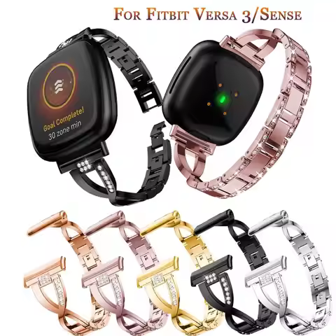 Starp For Fitbit Versa 3/Sense Diamond For Fitbit Versa3 Classic Men's Watch Women's Bracelet Replac