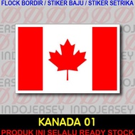 Flock Embroidered Flag Badge Patch - Canada / Canada 01 - Embroidery