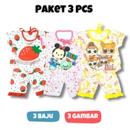 Package Of 3pcs Children's Clothing Suits// Children's Suits/Girls Dresses/Children's Suits 0-18 Mon