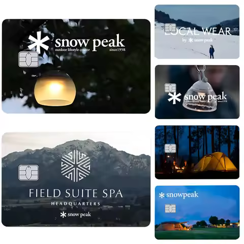 Snows Peaks Stickers 4pcs PVC Card Skin Stickers for Bank Card Bus Metro Card Case Decorate Gift