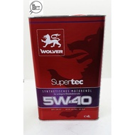 ⭐⭐(GERMANY) 100% ORIGINAL WOLVER 5W40 ENGINE OIL SUPERTEC FULLY SYNTHETIC API SN/CF 4LITRE ⭐⭐