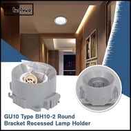 LUOLVUO GU10 Recessed Light Fixture, Round Shape Embedded Lamp Holder, Model BH10-2 ABS Material Emb