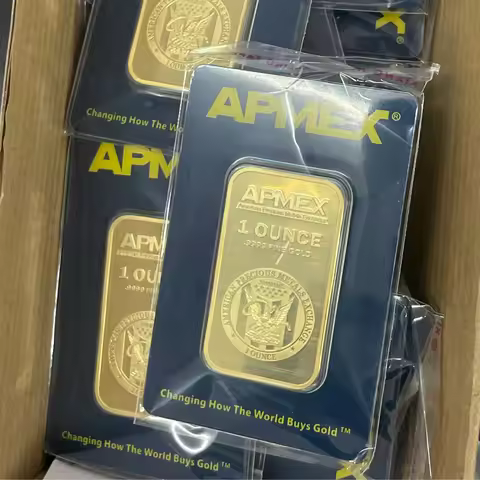 1 Oz APMEX Gold Bar High Quality Gold Plated Apmex Bullion Non-Magnetic Silver Bar Hot Gift Collecti