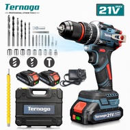 Ternaga Brushless Cordless Drill Electric Screwdriver Battery Drill Hammer Drill Impact Drill Metal 