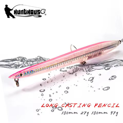 Hunthouse Pencil Fishing Lures Sandeel Surf Walker Lure 180mm 37g Sinking Long Casting Hard Bait Sea