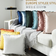 Pompom Cushion Cover 45x45cm Pillow Cover Pillow Case 50x50 30x50cm Sofa Velvet Car Tassel Pillow Ca