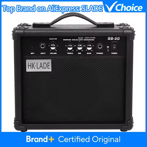 HK-LADE Bass Guitar Speaker Electric Bass GB-20 Guitar Amplifier 4 Tuning 20W AMP Amplifier Loudspea