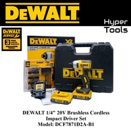 DEWALT 1/4" 20V Brushless Cordless Impact Driver Set - Model: DCF7871D2A-B1