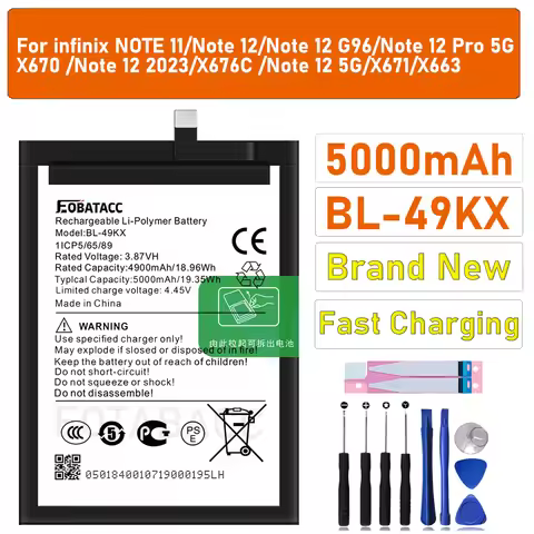 2025 years BL-49kx Battery For Infinix NOTE 11/Note 12/X663 /Note 12 G96/X670 /Note 12/X676C /Note 1