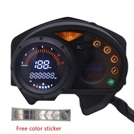 เครื่องวัดความเร็ว12000Rpm รถมอเตอร์ไซค์เกจวัดเชื้อเพลิงแบบดิจิทัล LED สำหรับ RS125 XRM110ฮอนด้า