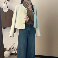 Larosestudio high-quality AOT women's short tweed jacket with copper buttons (with real photos)