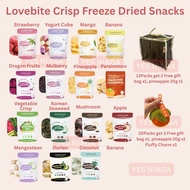 [Buy13Free1] Halal Crispy Fruit Freeze Dried LOVEBITE SDM GLOBAL 50g 70g 80g Healthy Snacks 水果干 健康零食