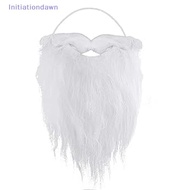 [Initiationdawn] 1/2/6/12pcsSanta Beard White Santa Beard For Adults Christmas Santa Claus Gnome Cos