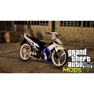 GTA V Mod Yamaha 135LC V1 Biru Api (AddOn/FiveM Ready/PC ONLY)