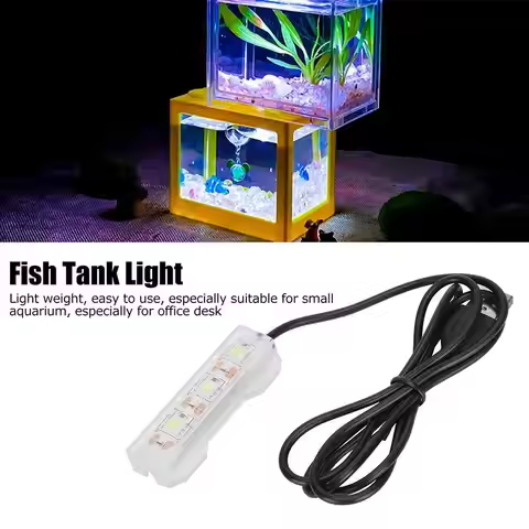 5V Fish Tank Light for Small Aquarium Plants Lights USB LED Desktop Lamp Aquarium Landscape Decorati