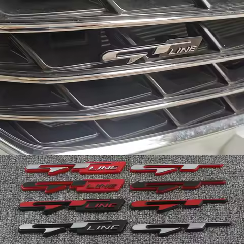 Car Front Grill Emblem Sticker Accessory For GT-Line Sportage Ceed Rio Picanto Sorento Soul Cerato V