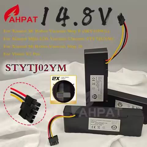 2025 New STYTJ02YM 14.8V 2800-12800mAh Xiaomi Mop Pro Robot Vacuum Cleaner Replacement Battery for Y