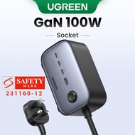 UGREEN 100W GaN Power Socket, 1.8M Cable DigiNest Pro USB C Charging Station, 6-in-1 Power Strip with 2 AC Outlets, 4 USB Ports, Extension Cord Outlet Extender, PD Fast Charger for MacBook Pro, Home, Office