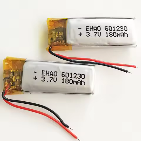 2 x pcs 3.7V 180mAh Lipo Lithium Polymer Rechargeable Battery 601230 For MP3 Bluetooth Speaker Smart