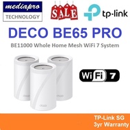 TP-LINK DECO BE65 PRO 3-Pack BE11000 Whole Home Mesh WiFi 7 System ( Pack of 3 ) - 3 Year Local TP-L