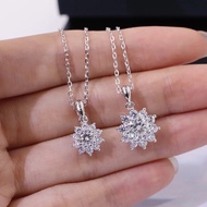 1ct moissanite diamond sunflower pendant s925 necklace