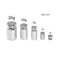 1/5pcs Chrome Plating Scale Weights Set Accurate Calibration Set 1g 2g 5g 10g 20g 50g 100g Grams For