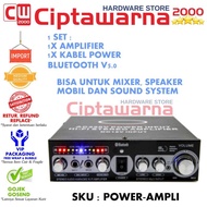 Power amplifier bluetooth karaoke mobil speaker komponen sound system