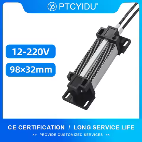 12V 24V 110V 220V 100W Insulated PTC ceramic air heater AC DC Electric heater heating apparatus elem