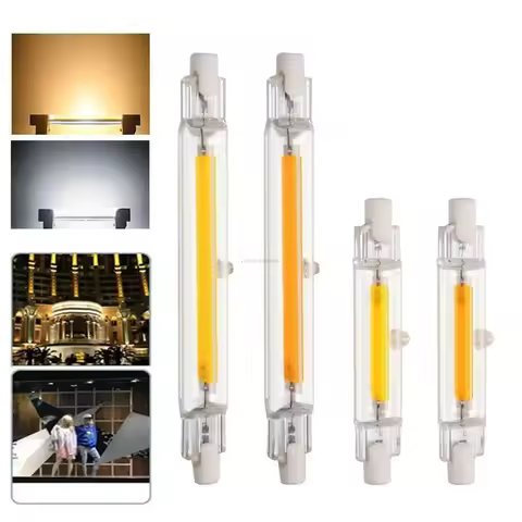 R7S LED Bulb COB Glass Tube 78MM15W 20W 118MM 30W 40W Replace Halogen Lamp 80W J78 J118 Lamparda Dio
