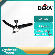 【FREE SHIPPING】DEKA BABY CEILING FAN WITH LED LIGHT &amp; REMOTE CONTROL BABY LED [3 YEARS WARRANTY]