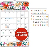CRANBURY Small Wall Calendar 2025-2026, 5.5x8.5 (Floral), Mini Monthly Hanging Calendar for Bulletin