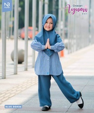 Setelan Anak Perempuan Terbaru NuBintang Oneset Ayumi 3in1 Set Kulot Dan Tunik Anak Setelan Baju Mus
