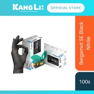 Bergamot SE Black Nitrile Powder Free Examination Gloves 100's
