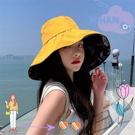 MH Bucket Hat Men Women Anti-UV Portable Panama Hat Sun Hat