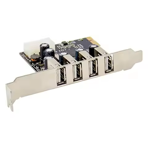 J1UL1N 1Set PCI-E To 4 Ports USB 2.0 Converter Card MCS9990 Chipset Allows Hot-Swapping USB Riser Ca