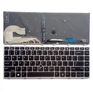 For HP EliteBook 840 G5/G6 745 G5/G6 US keyboard Silver Frame backlit