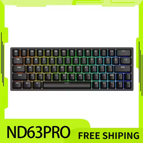 Irok Nd63 Pro Mechanical Keyboard Wired Magnetic Switch Hotswap Rgb E-Sports Customize Keyboard For 