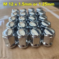 Wheel Lug Nut Wheel Tyre Nut 19Mm M12X 1.5 /M12 X 1.25 Racing Nut Rim Sport Rim Skru Tayar Proton Pe